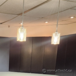 Grid II Light Pendant w/ Chrome Finish & Clear Glass/Chrome Mesh